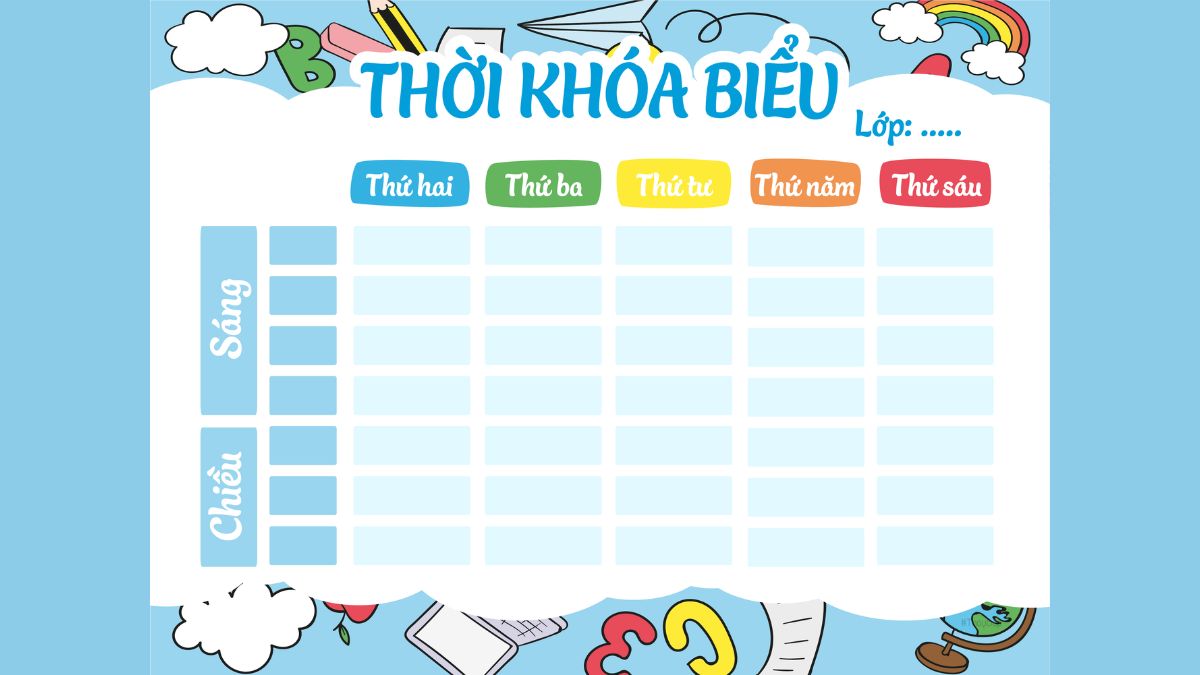 THỜI KHÓA BIỂU TUẦN 10